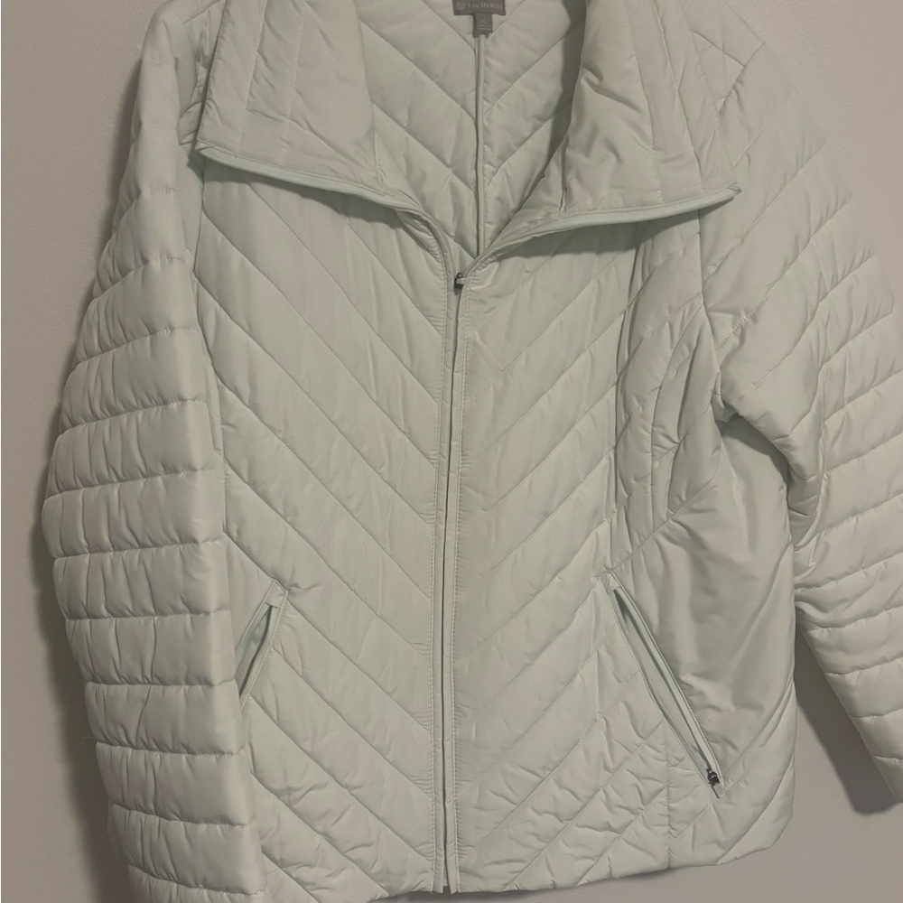 Talbots Women's Quilted Puffer Jacket - Mint Green
